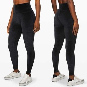 Lululemon Wunder Under Lounge Velvet High Rise Tight Leggings Black